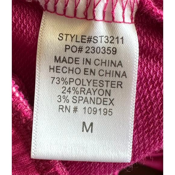 Love J 2-Piece Sweatsuit Pink Sweatshirt + Sweatpants Underwire Size M - Picture 13 of 13